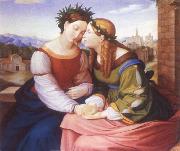 Friedrich overbeck Italia and Germania oil painting